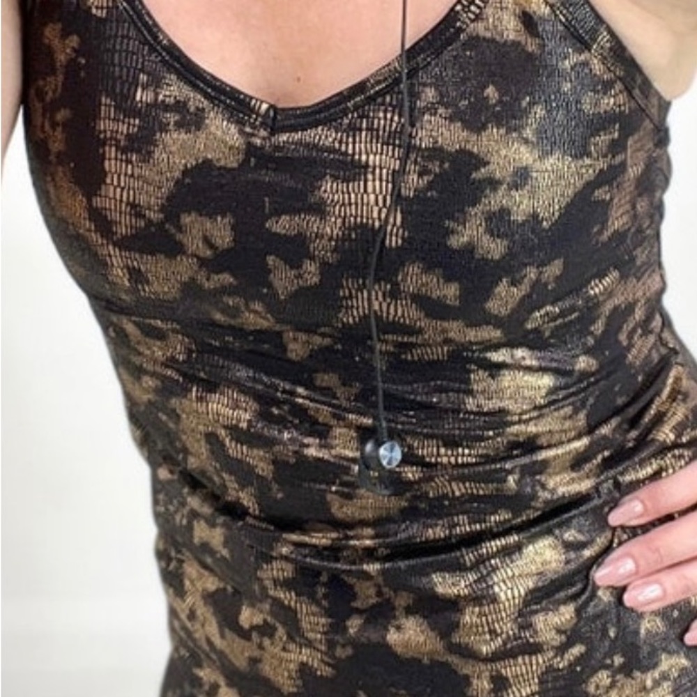 Rae Mode Python Gold Foil Print Tank